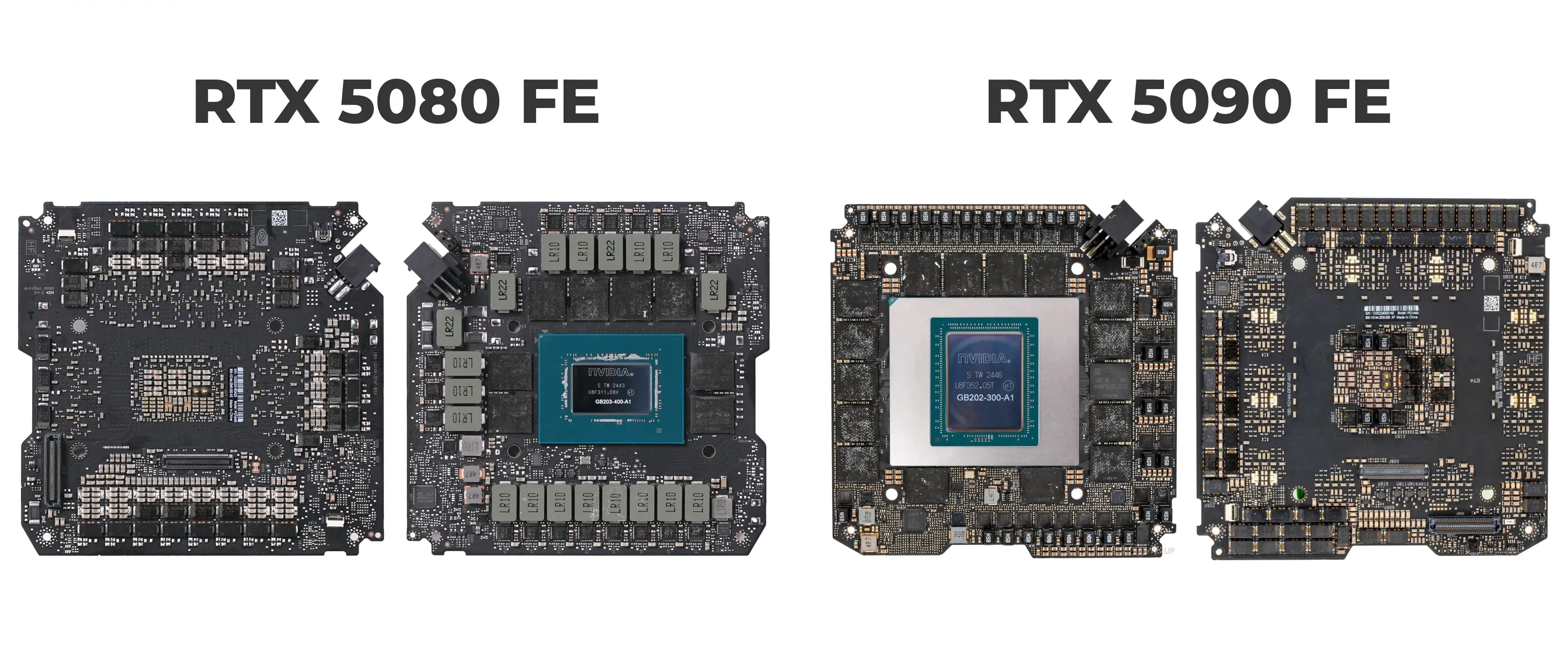 Desain PCB Nvidia GeForce RTX 5080 dan RTX 5090 Founders Edition