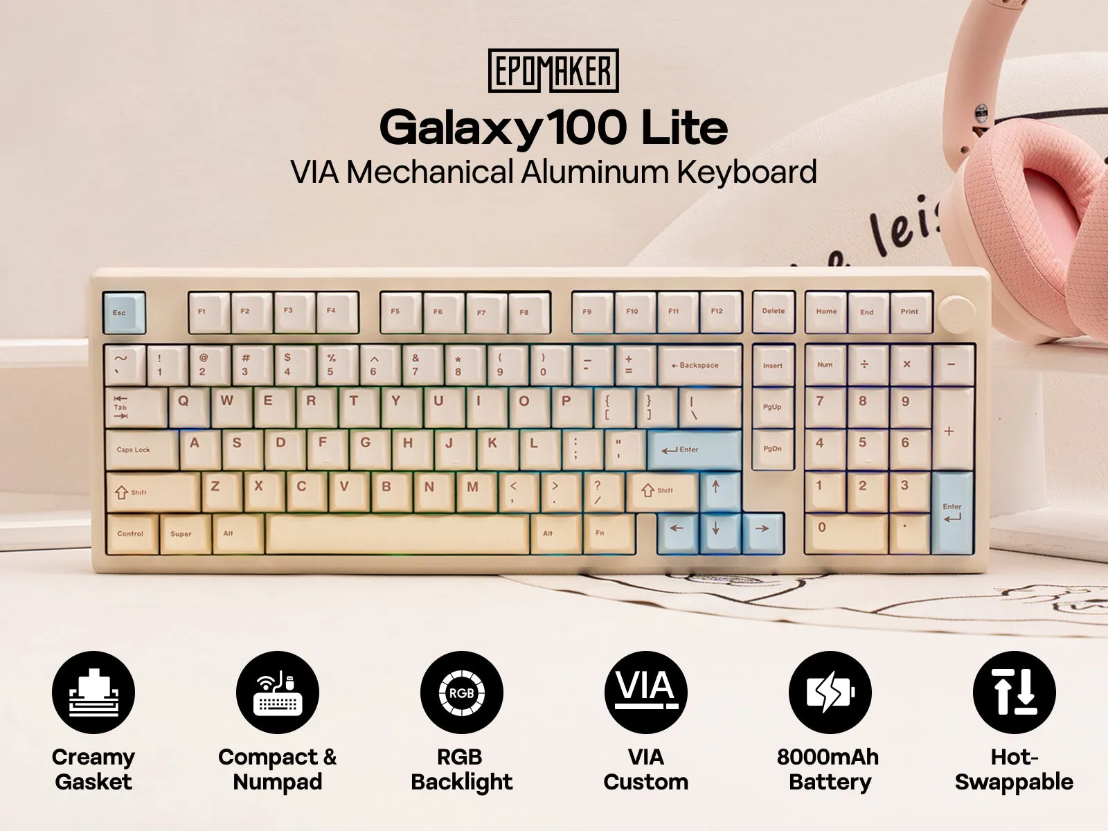 Review EPOMAKER Galaxy 100 Lite: Keyboard 'Thock' Sultan, Harga Masuk Akal?
